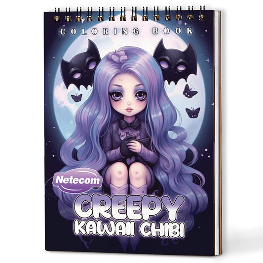 Netecom Creepy Kawaii Chibi Coloring Book For Adults
