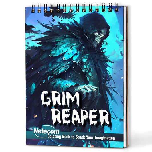 Netecom Grim Reaper Coloring Book For Adults