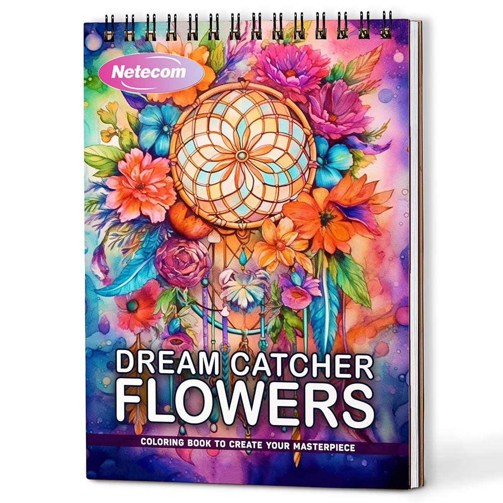 Netecom Dream Catcher Flowers Coloring Book For Adults
