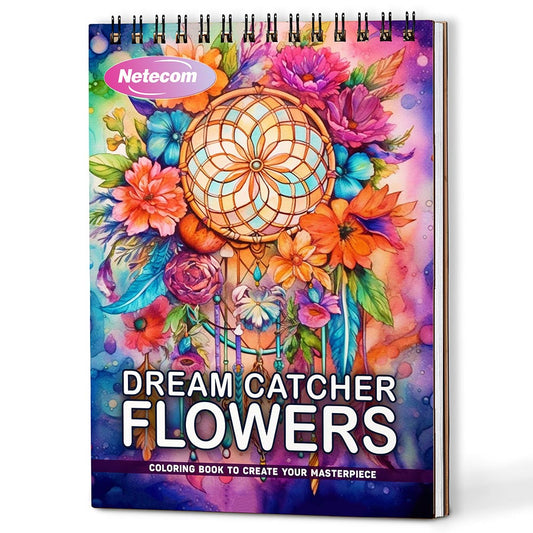 Netecom Dream Catcher Flowers Coloring Book For Adults