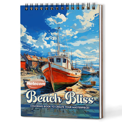 Netecom Beach Bliss Coloring Book For Adults