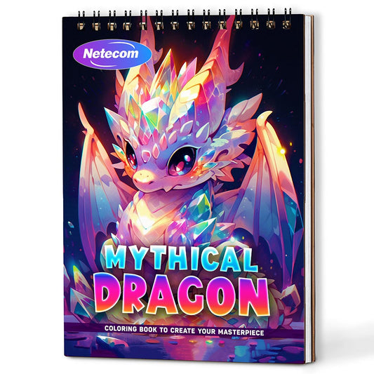 Netecom Mythical Dragon Coloring Book For Adults