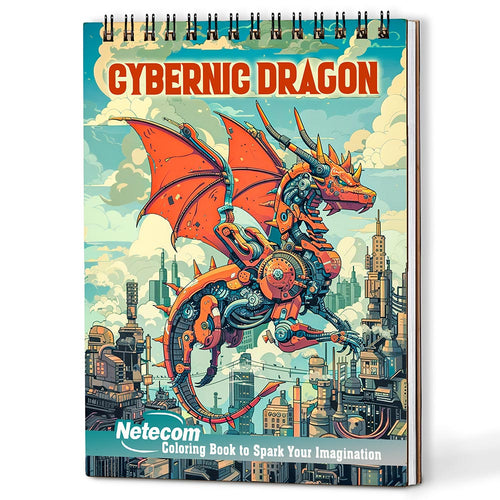 Netecom Cybernic Dragon Coloring Book For Adults