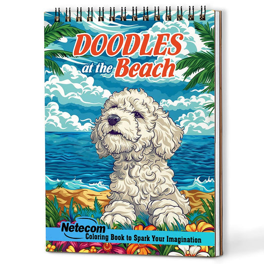Netecom Doodles at the Beach Coloring Book For Adults