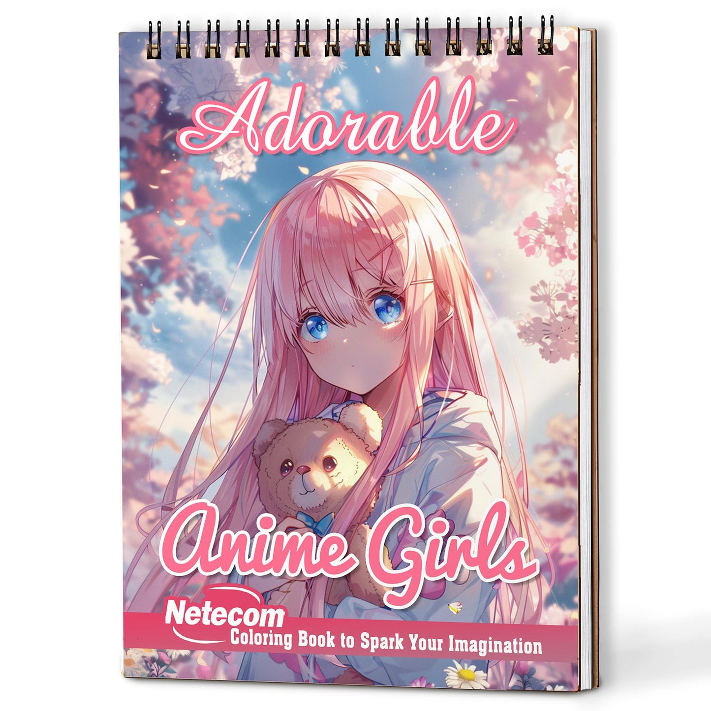Netecom Adorable Anime Girls Coloring Book For Adults