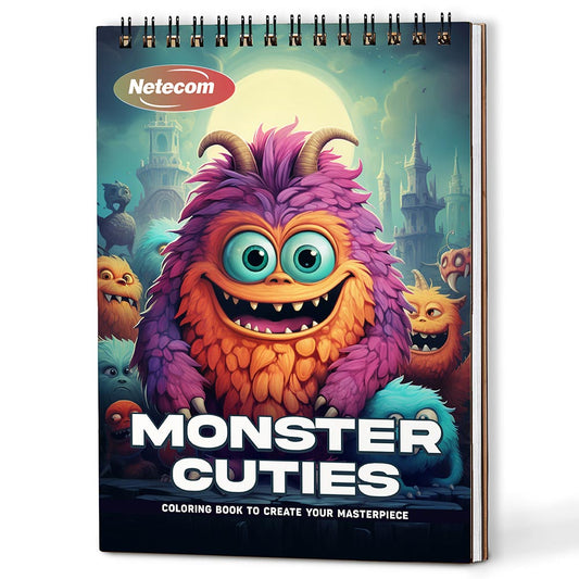 Netecom Monster Cuties Coloring Book For Adults