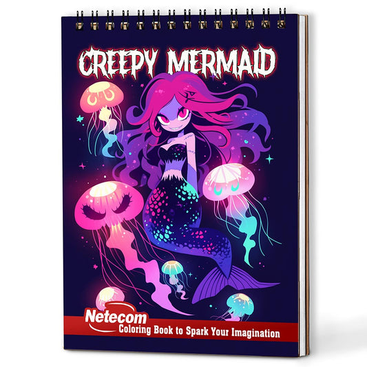 Netecom Creepy Mermaid Coloring Book For Adults