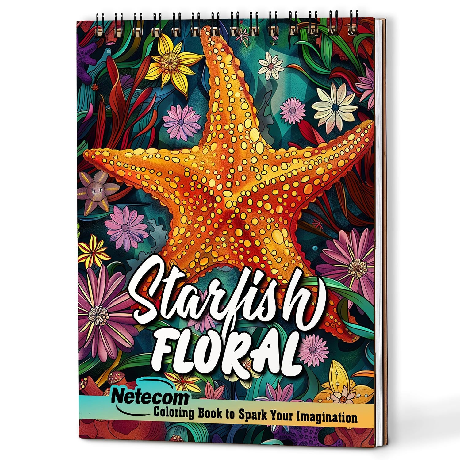 Netecom Floral Starfish Coloring Book For Adults