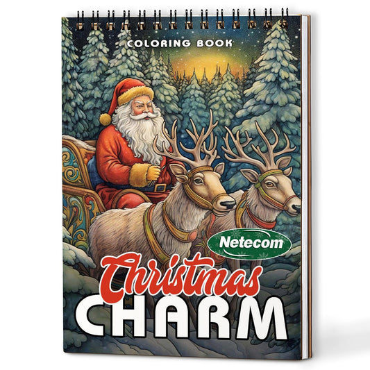 Netecom Christmas Charm Coloring Book For Adults