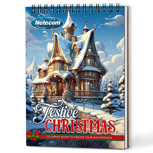 Netecom Festive Christmas Coloring Book For Adults