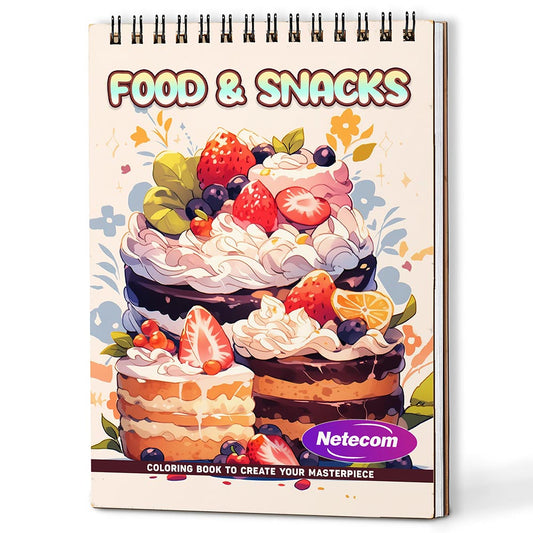 Food & Snacks Coloring Book For Adults