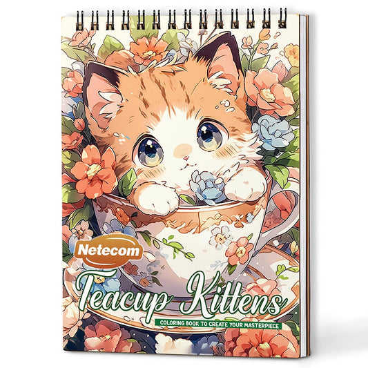Netecom Teacup Kittens Coloring Book For Adults