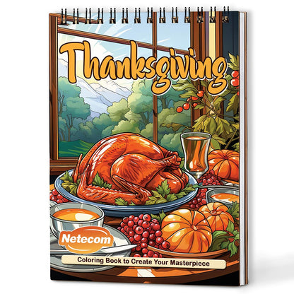 Netecom Thanksgiving Coloring Book For Adults