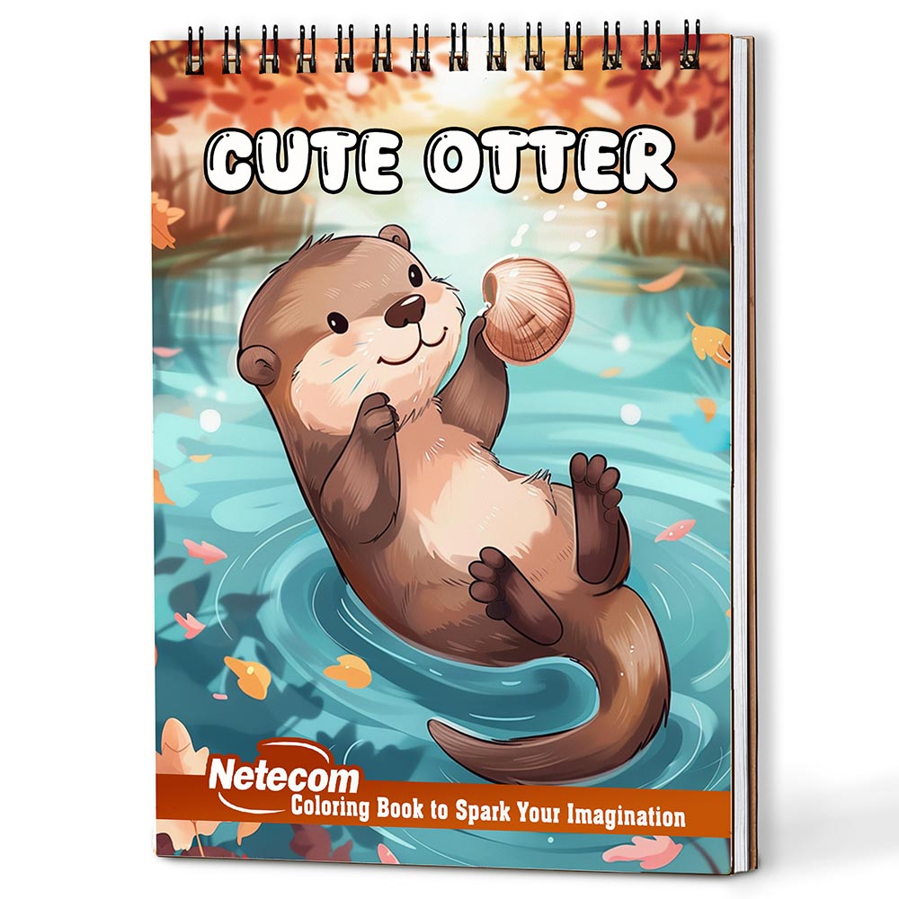 Netecom Cute Otter Coloring Book For Adults