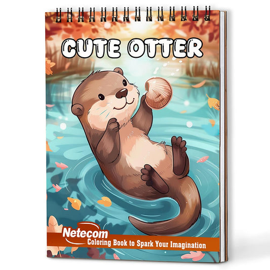 Netecom Cute Otter Coloring Book For Adults