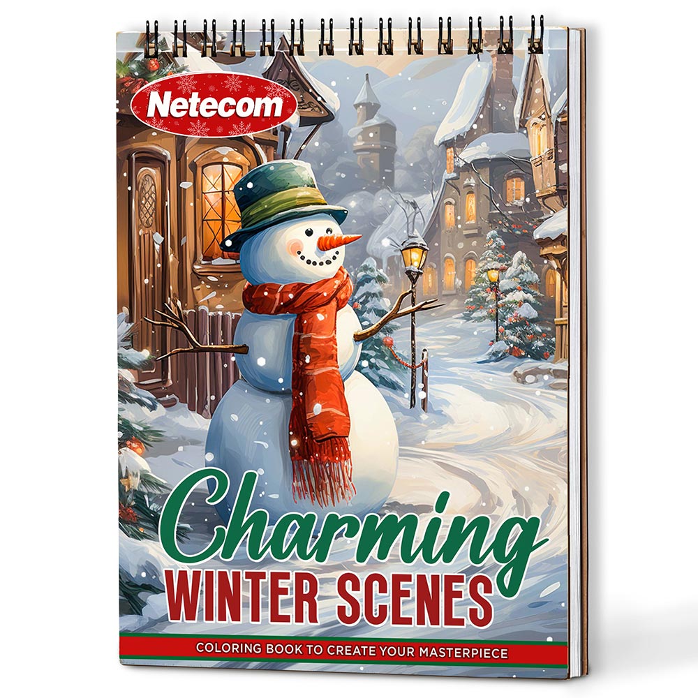 Charming Wintertime Scenes Coloring Book For Adults