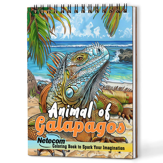 Netecom Animal of Galapagos Coloring Book For Adults