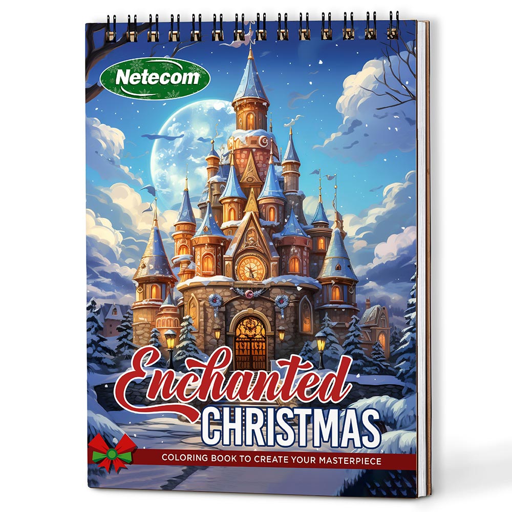 Netecom Enchanted Christmas Coloring Book For Adults