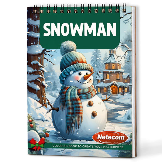 Netecom Snowman Coloring Book For Adults