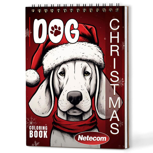 Netecom Christmas Dog Coloring Book For Adults