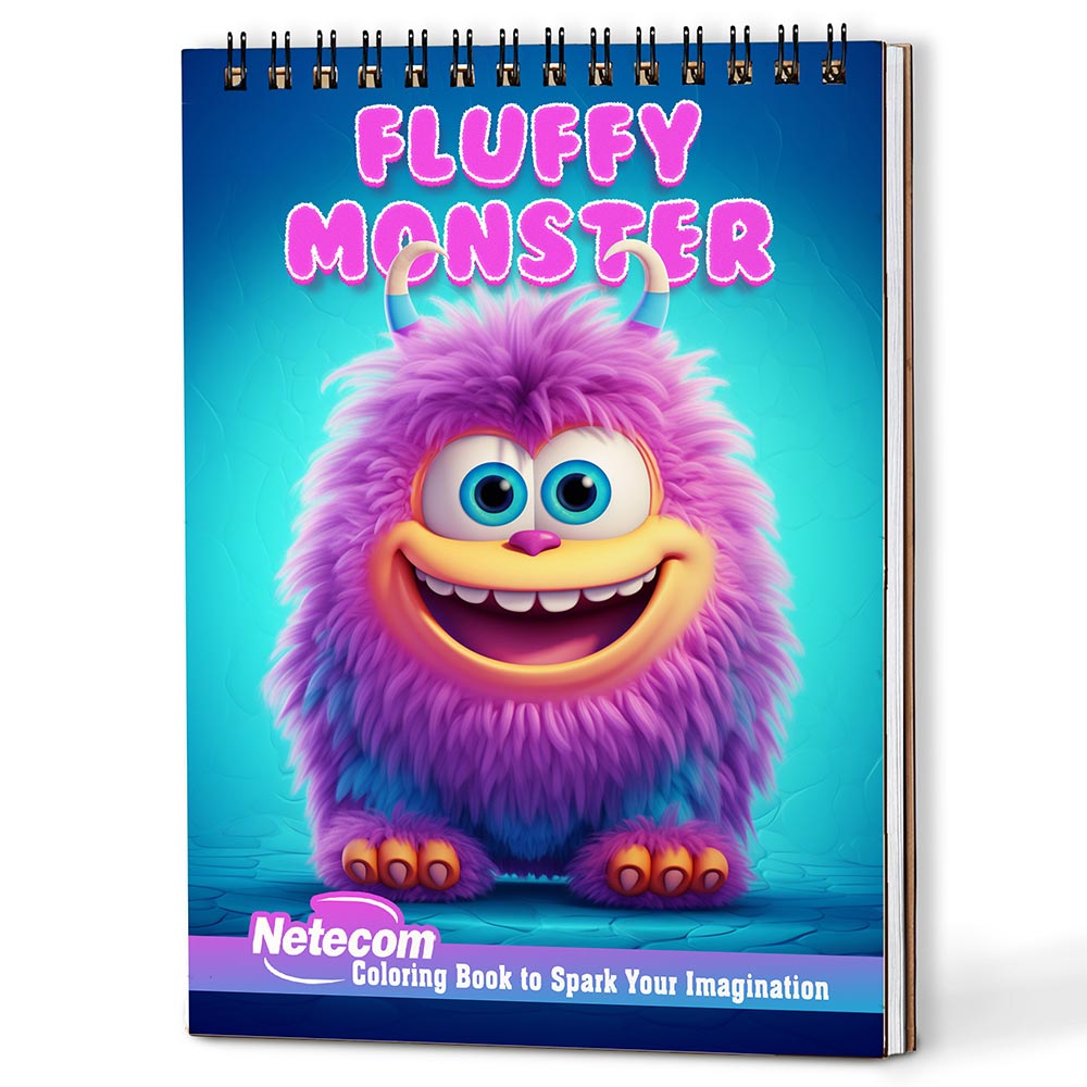 Netecom Fluffy Monster Coloring Book For Adults