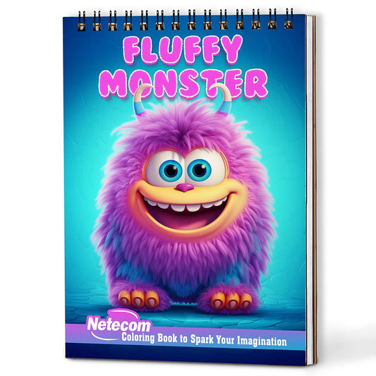 Netecom Fluffy Monster Coloring Book For Adults