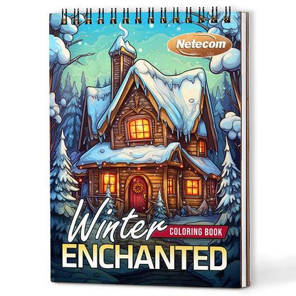 Netecom Winter Enchanted Coloring Book For Adults