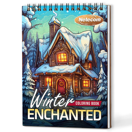 Netecom Winter Enchanted Coloring Book For Adults