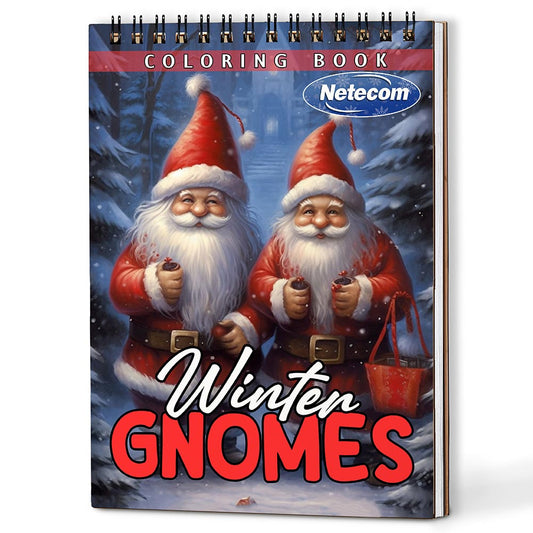 Netecom Winter Gnomes Coloring Book For Adults