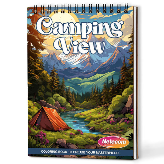 Netecom Camping View Coloring Book For Adults