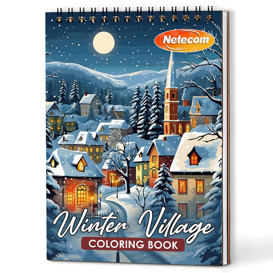 Netecom Winter Village Coloring Book For Adults