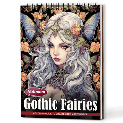 Netecom Gothic Fairies Coloring Book For Adults