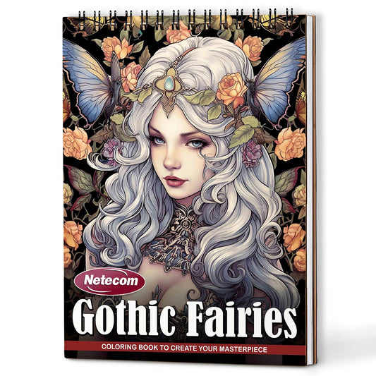 Netecom Gothic Fairies Coloring Book For Adults