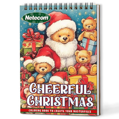 Cheerful Christmas Coloring Book For Adults