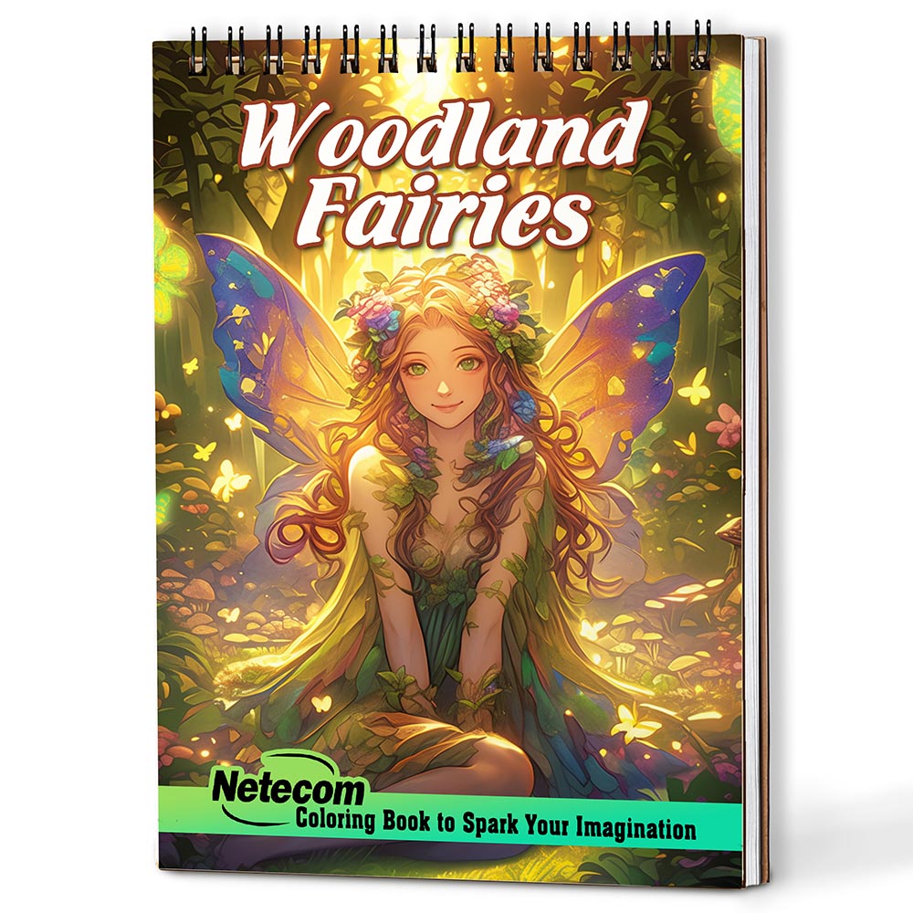 Netecom Woodland Fairies Coloring Book For Adults