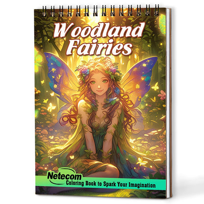 Netecom Woodland Fairies Coloring Book For Adults