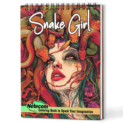 Netecom Snake Girl Coloring Book For Adults