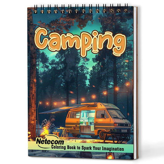Netecom Camping Coloring Book For Adults