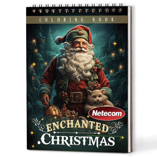 Netecom Enchanted Christmas Coloring Book For Adults
