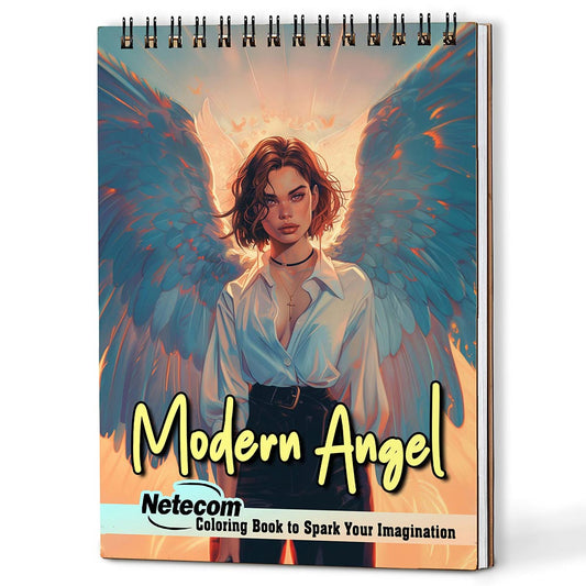 Netecom Modern Angel Coloring Book For Adults