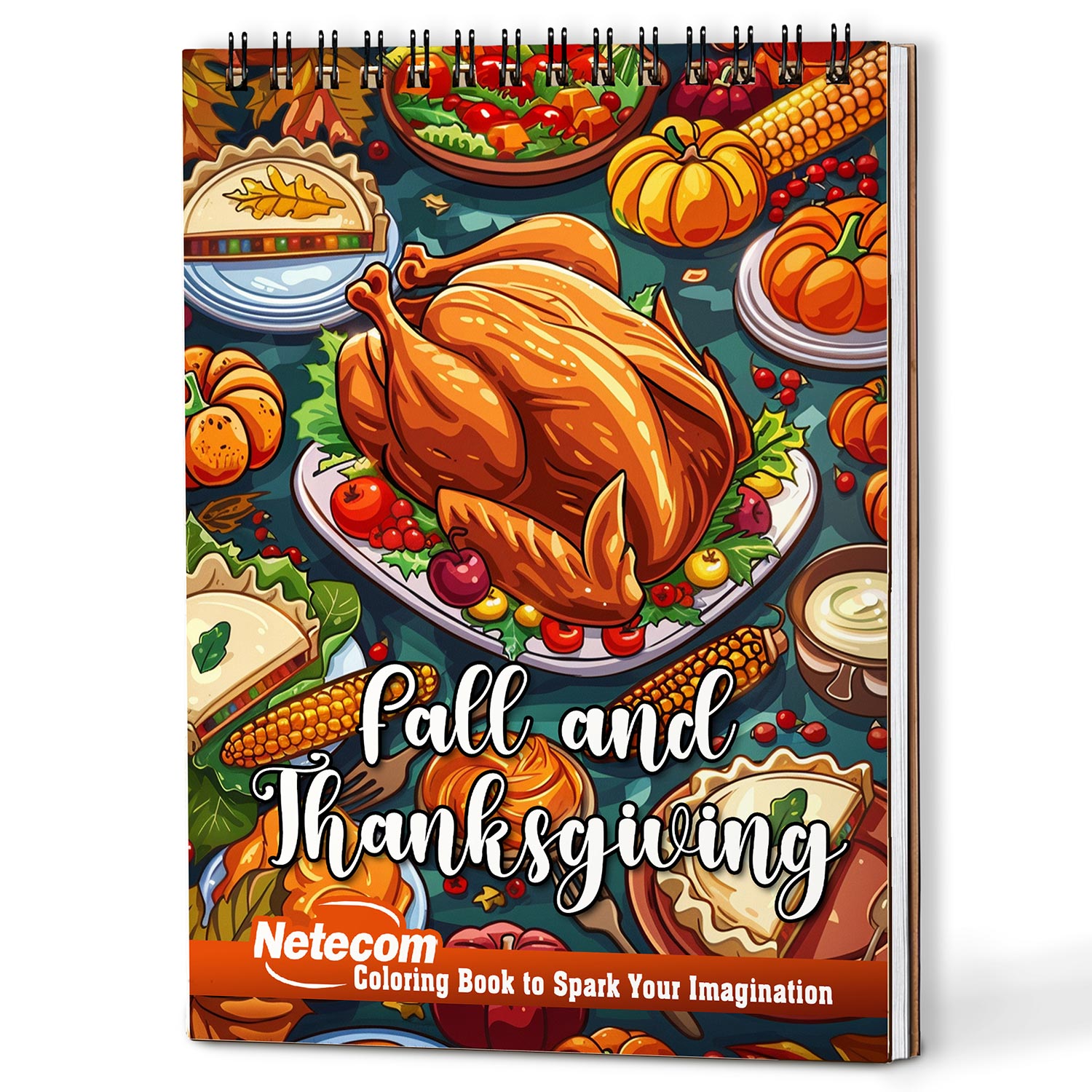 Netecom Fall and Thanksgiving Coloring Book For Adults