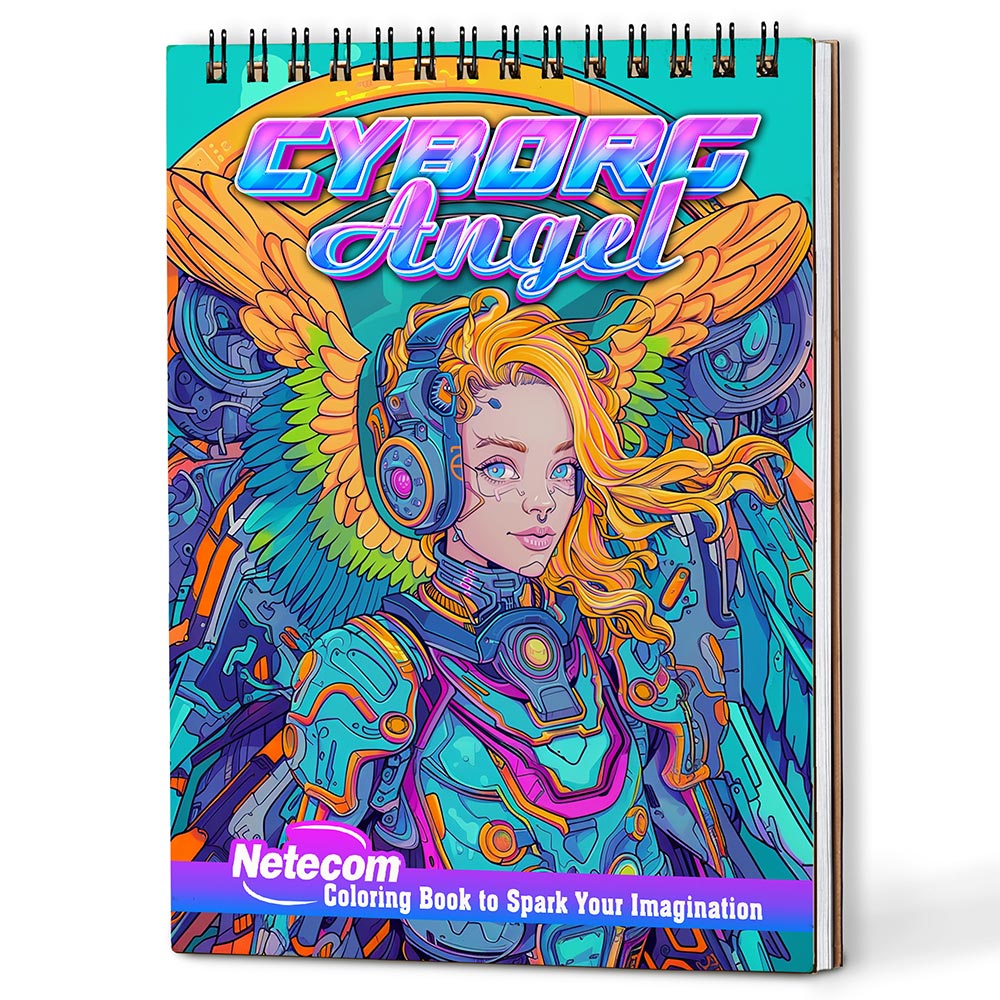 Netecom Cyborg Angel Coloring Book For Adults
