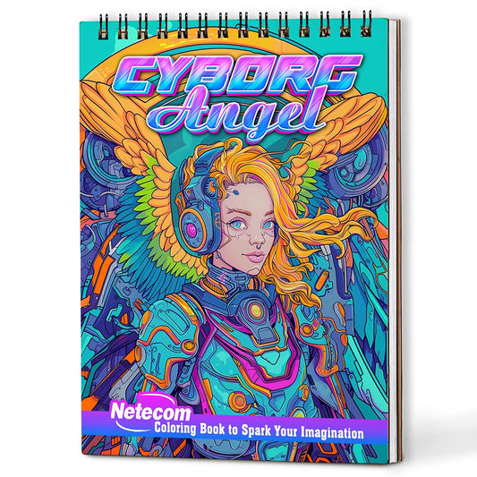 Netecom Cyborg Angel Coloring Book For Adults