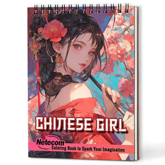 Netecom Chinese Girl Coloring Book For Adults
