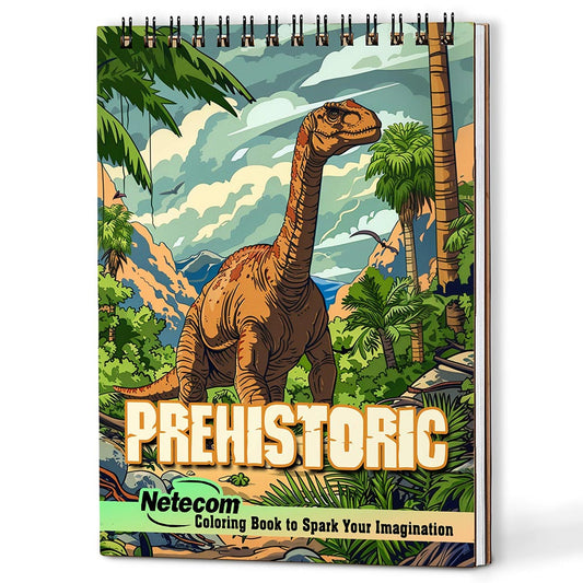 Netecom Prehistoric Coloring Book For Adults