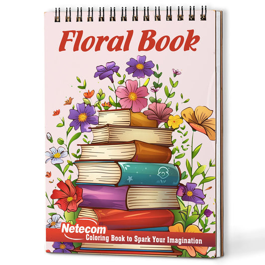 Netecom Floral Book Coloring Book For Adults