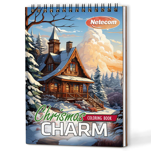 Netecom Christmas Charm Coloring Book For Adults