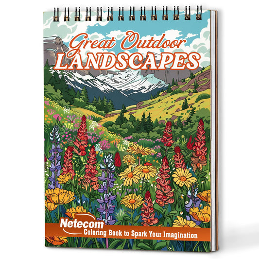 Netecom Great Outdoor Landscapes Coloring Book For Adults