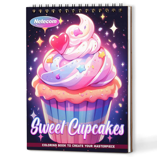 Netecom Sweet Cupcakes Coloring Book For Adults