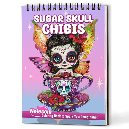 Netecom Sugar Skull Chibis Coloring Book For Adults